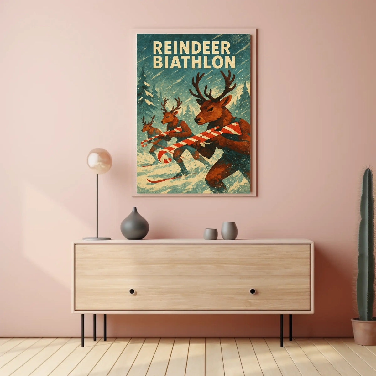 Reindeer Biathlon Poster