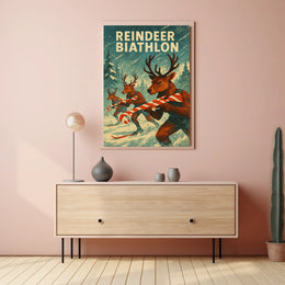 Reindeer Biathlon Poster