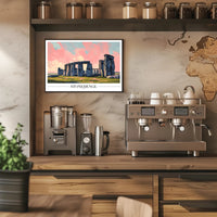 Stonehenge Modern Illustration Cultural or Heritage Poster
