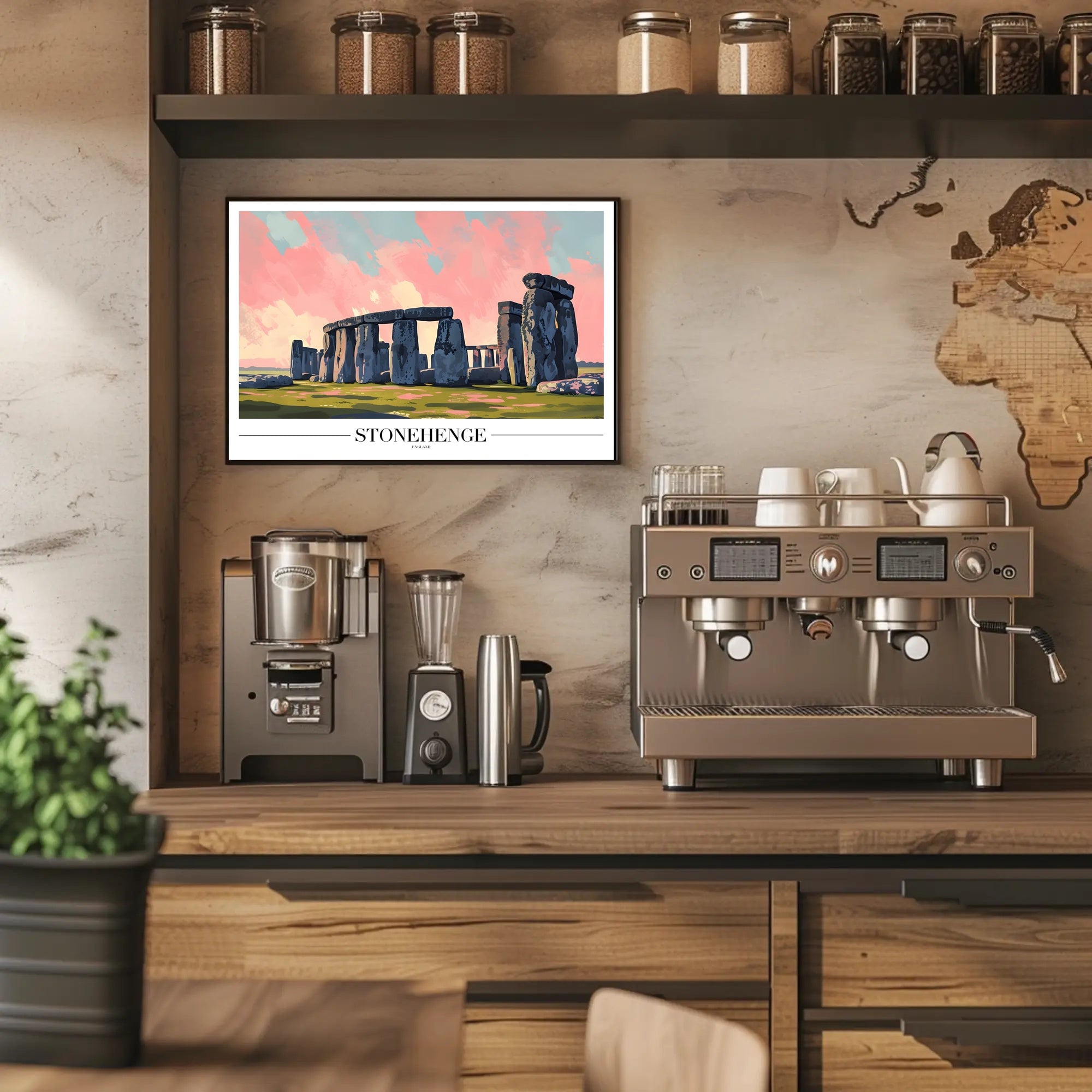 Stonehenge Modern Illustration Cultural or Heritage Poster
