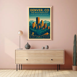 Denver, CO The Mile High City Poster