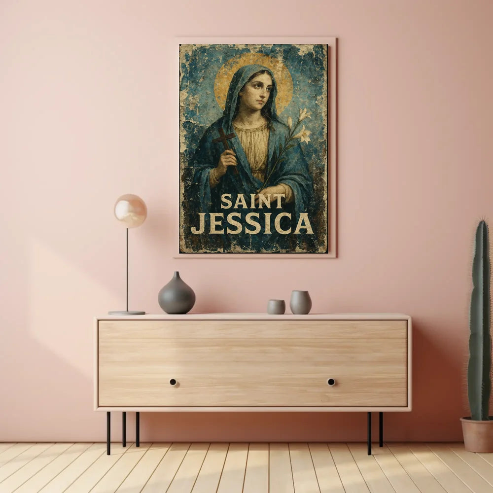 Saint Jessica Vintage Religious Art Poster