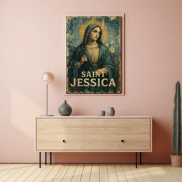 Saint Jessica Vintage Religious Art Poster
