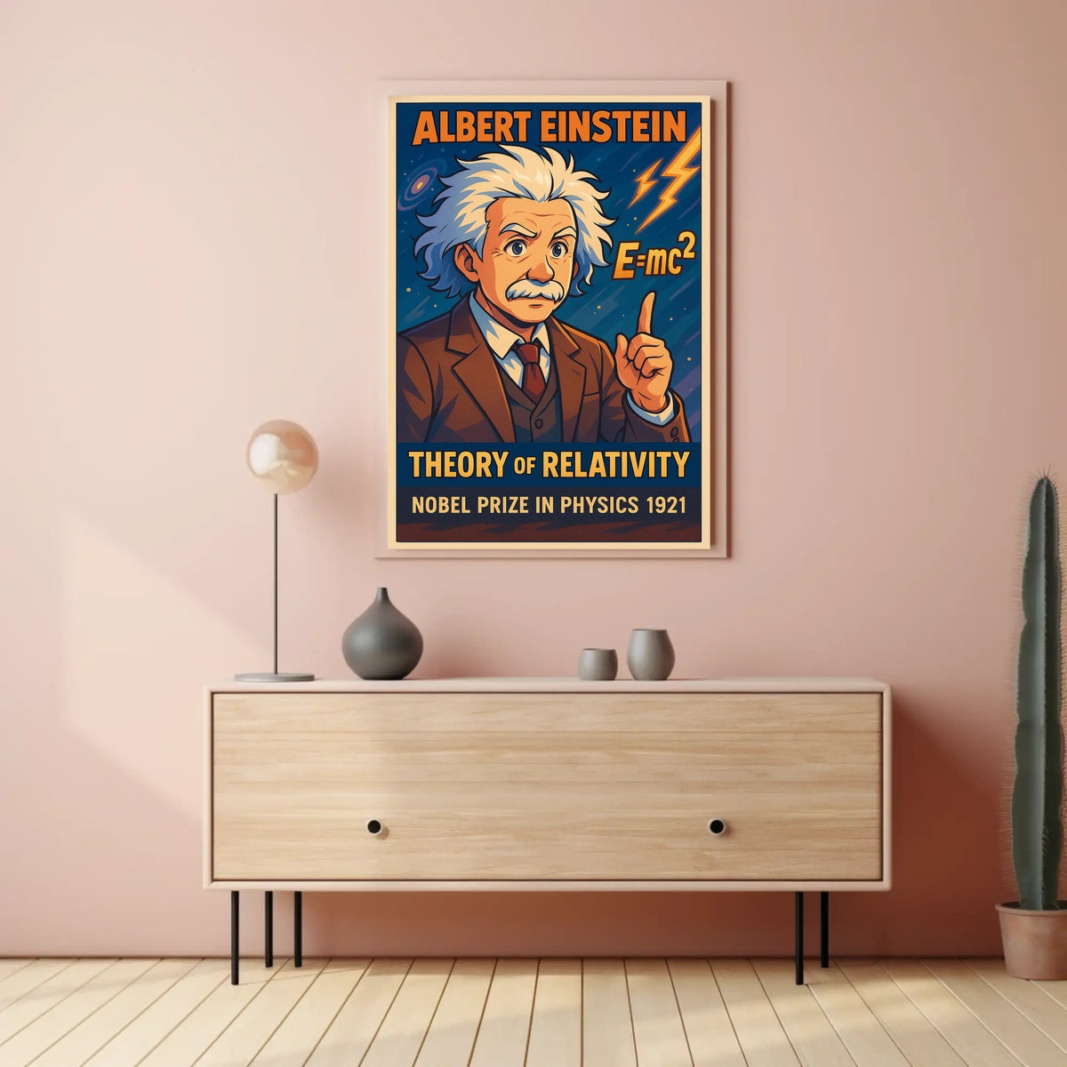 Einstein Relativity Vintage Educational Poster
