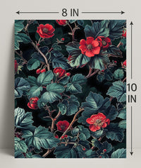 Floral Elegance Botanical Artwork: Artistic Poster