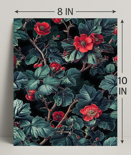 Floral Elegance Botanical Artwork: Artistic Poster