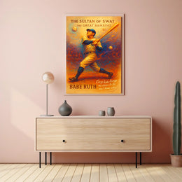 Babe Ruth Vintage Baseball Sports Poster
