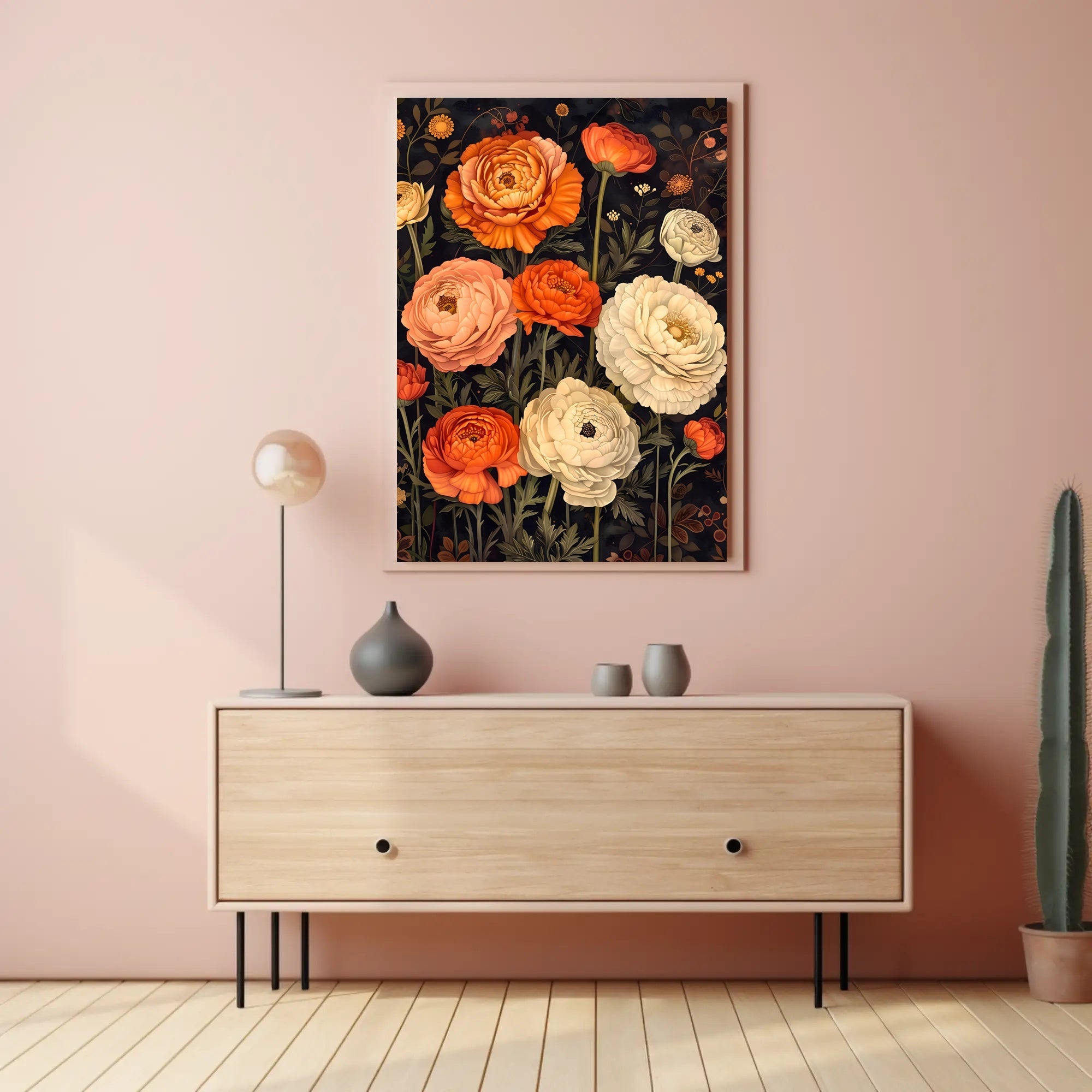 Floral Elegance Wall Art Print for Home Decor