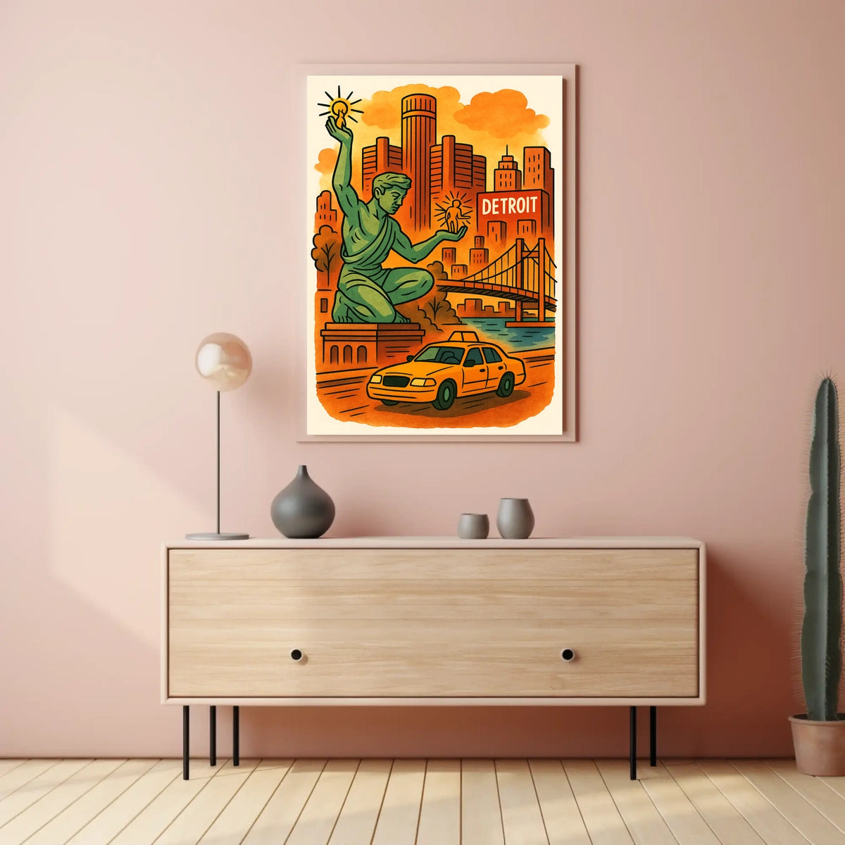Spirit of Detroit Art Poster