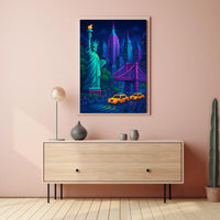 Pixelated New York Cityscape Poster