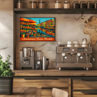 Amsterdam Flower Market Impressionism Wanderlust Poster