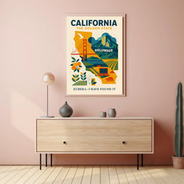 California Icons and Industry: Vintage Travel Poster