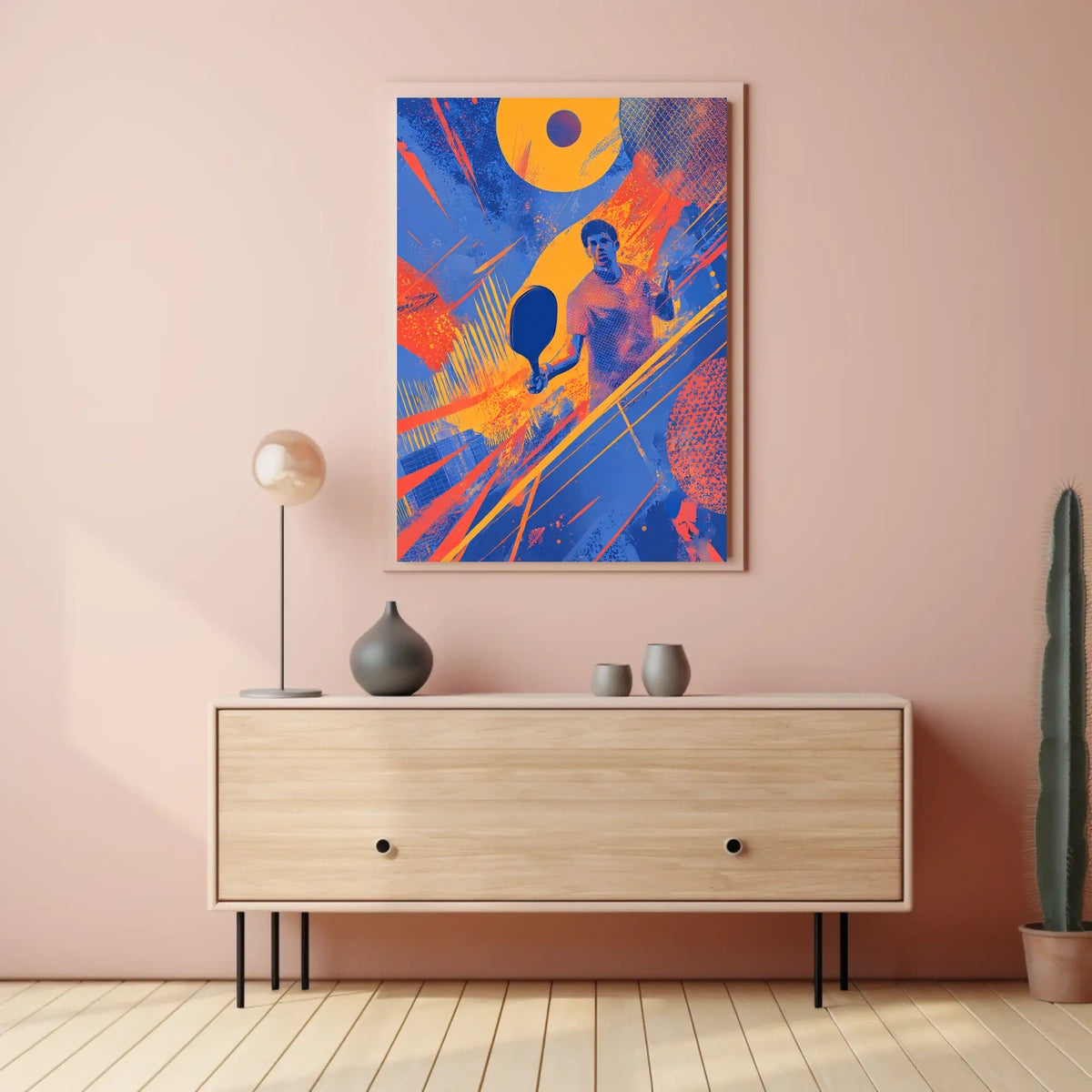 Dynamic Table Tennis Art Poster