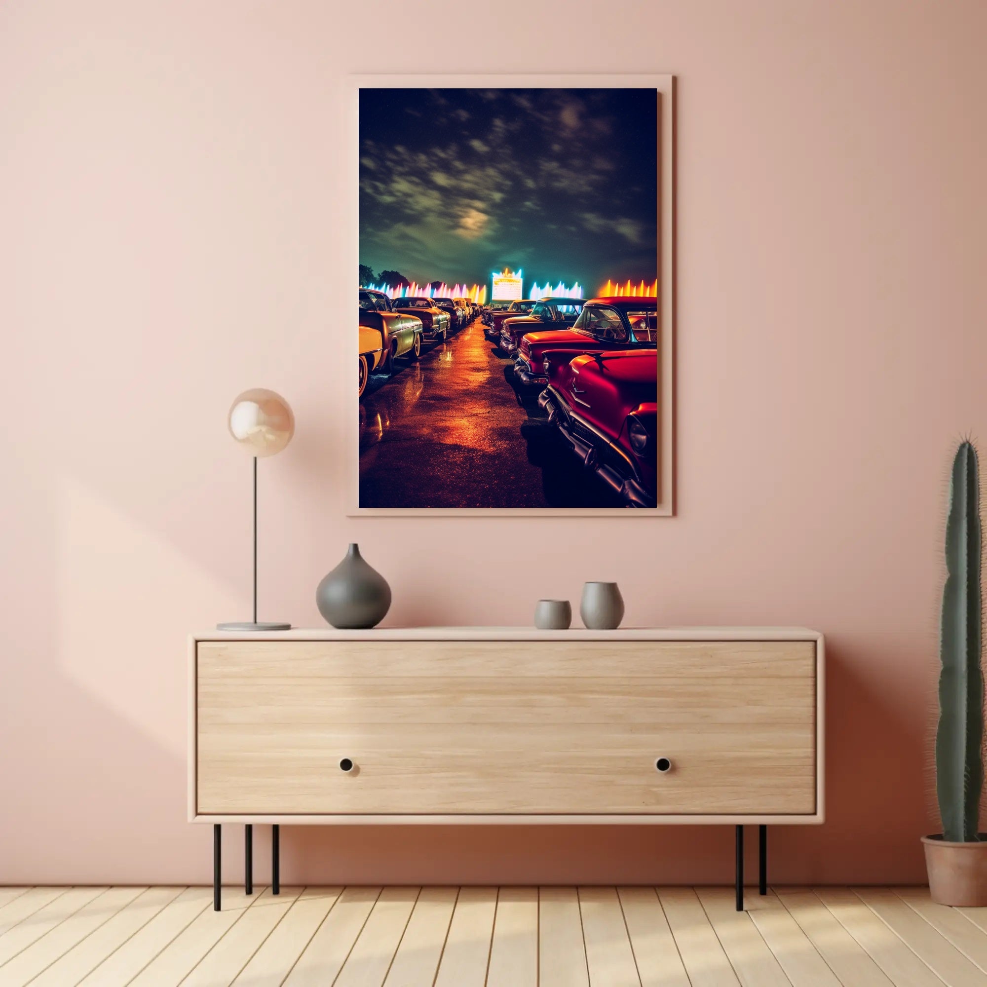 Nostalgic Drive-In Experience Poster