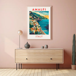 Amalfi Coast Travel Poster