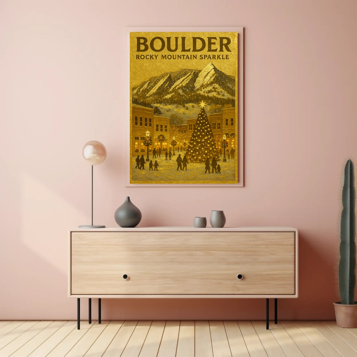Boulder Rocky Mountain Sparkle Poster