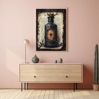 Ornate Vintage Bottle Victorian Gothic Period Heritage Poster
