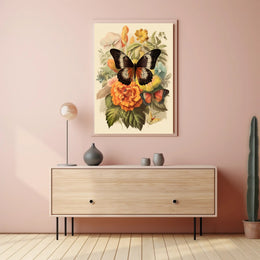 Blossoms and Butterflies Poster