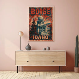 Boise Vintage Capitol Wanderlust Poster