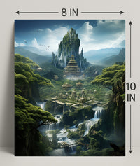 Enchanted Mountain City Poster