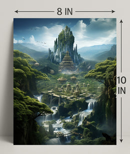 Enchanted Mountain City Poster