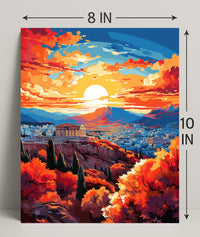 Athenian Sunset Poster