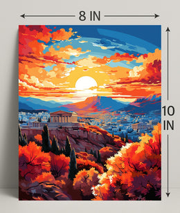 Athenian Sunset Poster