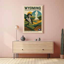 Wyoming Trailblazers and Natural Wonders Poster PosterGoat