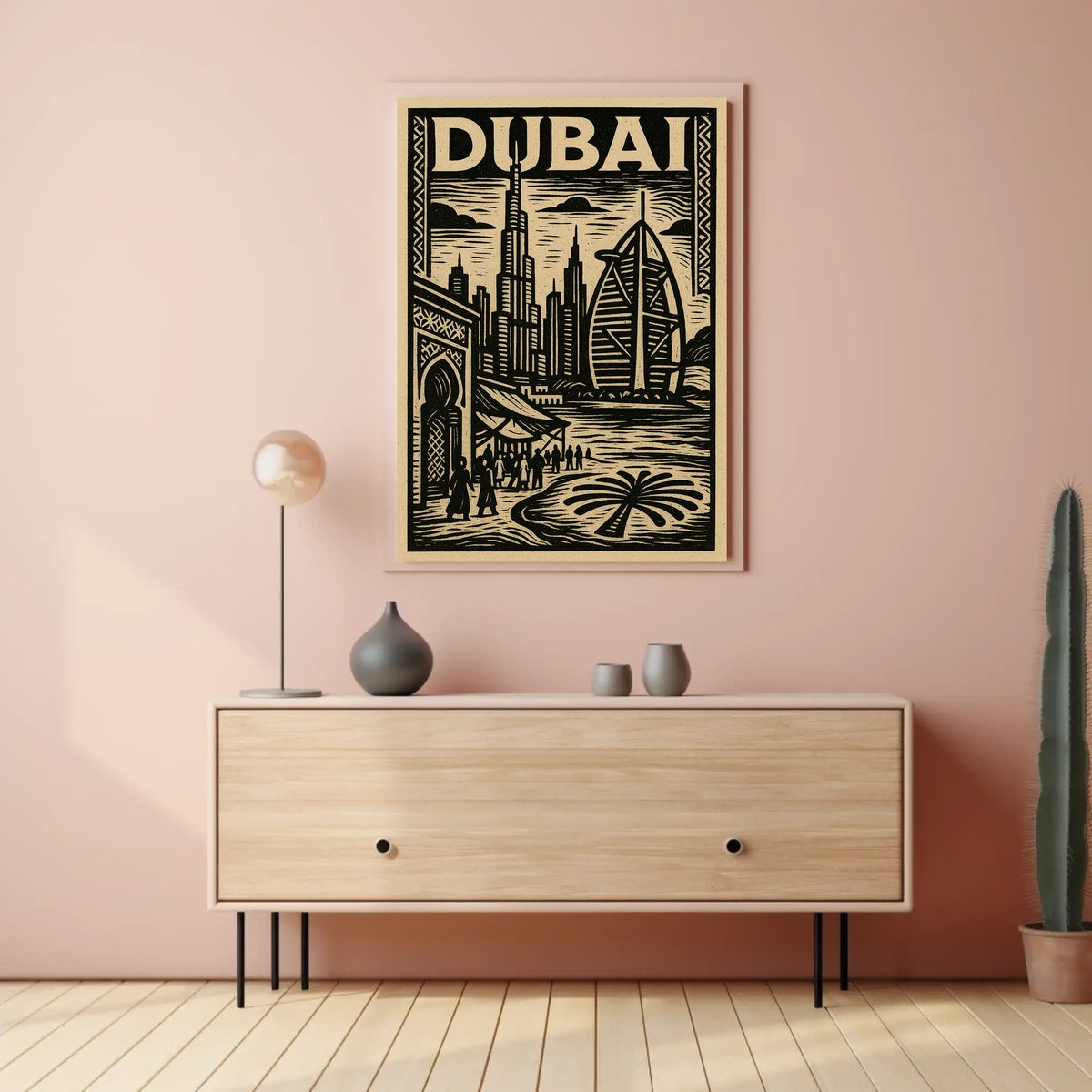 Discover Dubai Poster For Travel Lovers Iconic Skyline