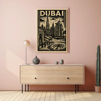 Discover Dubai Poster For Travel Lovers Iconic Skyline