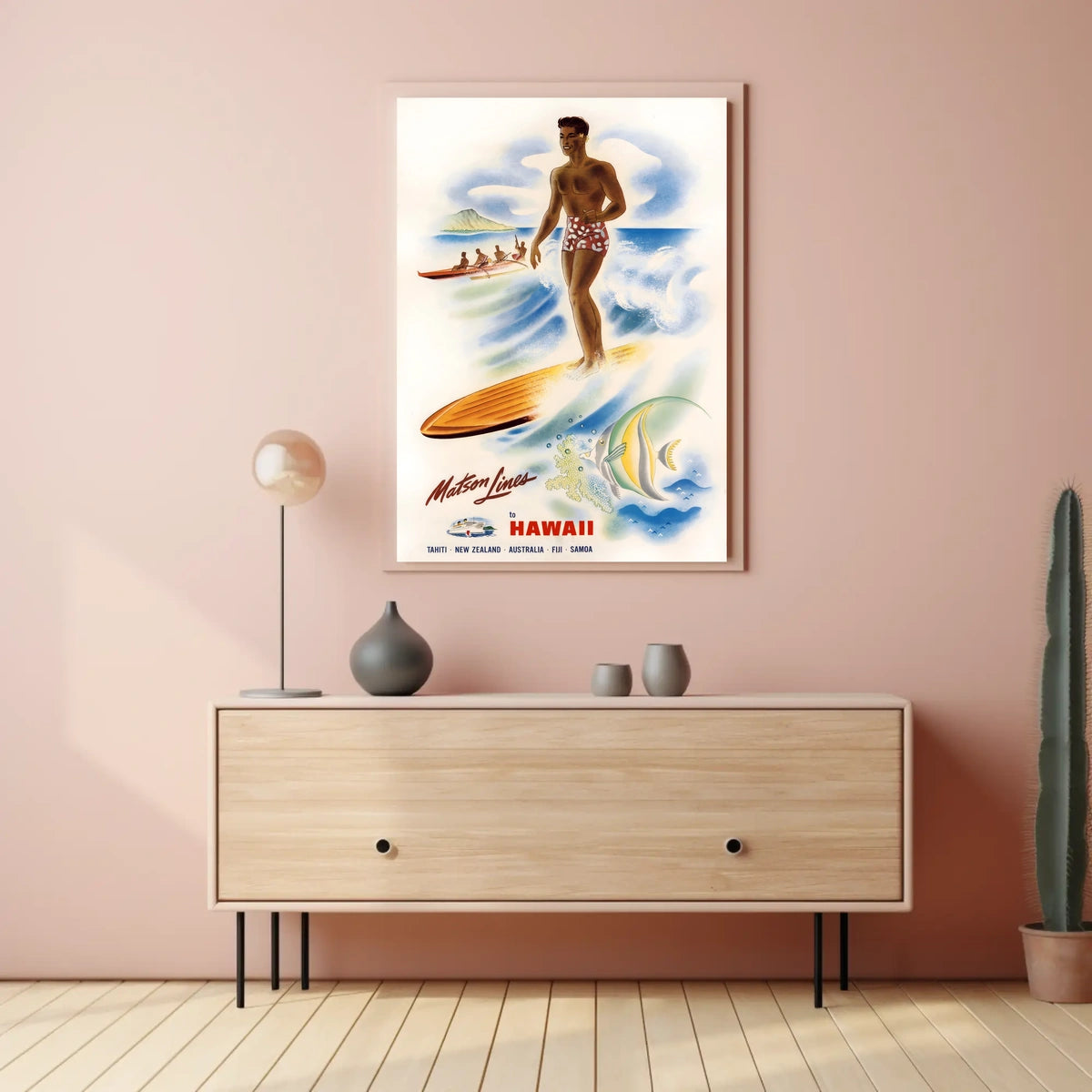 Tropical Adventure With Matson Lines Poster