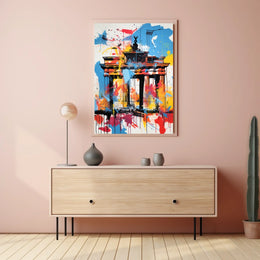 Brandenburg Gate Berlin Artistic Travel Poster