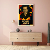 Richard Nixon 37th President of the United States Abstract Pop Poster