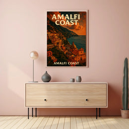 Amalfi Coast Scenic Beauty Poster Wall Art 18X24 Seascape