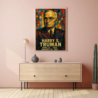 Harry S. Truman 33rd President of the United States Glitch Hop Art Poster