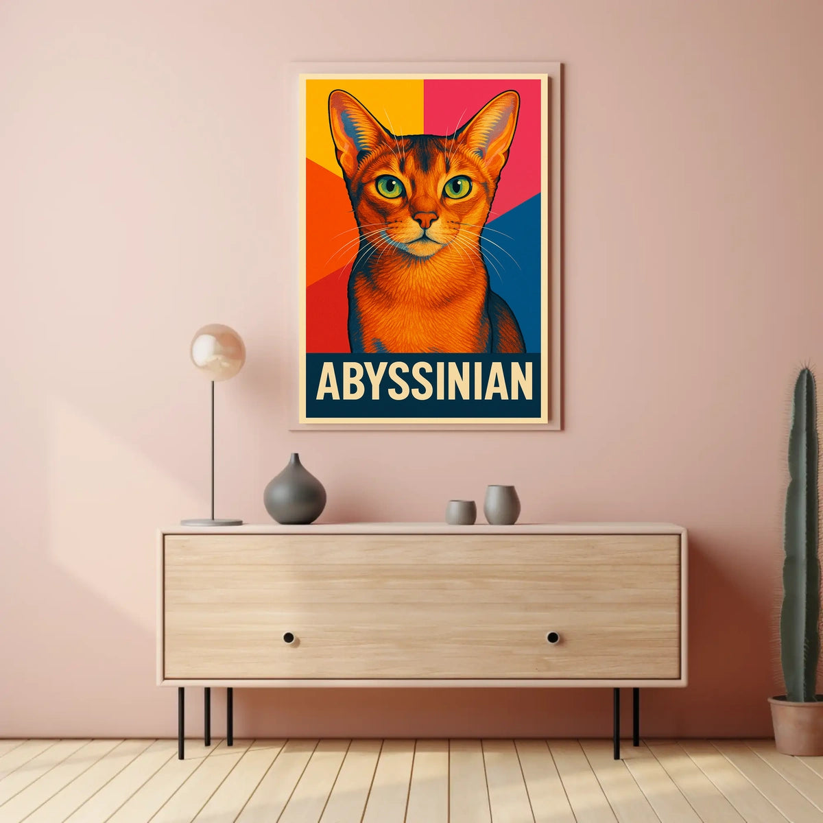 Abyssinian Cat Art Poster