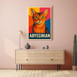 Abyssinian Cat Art Poster