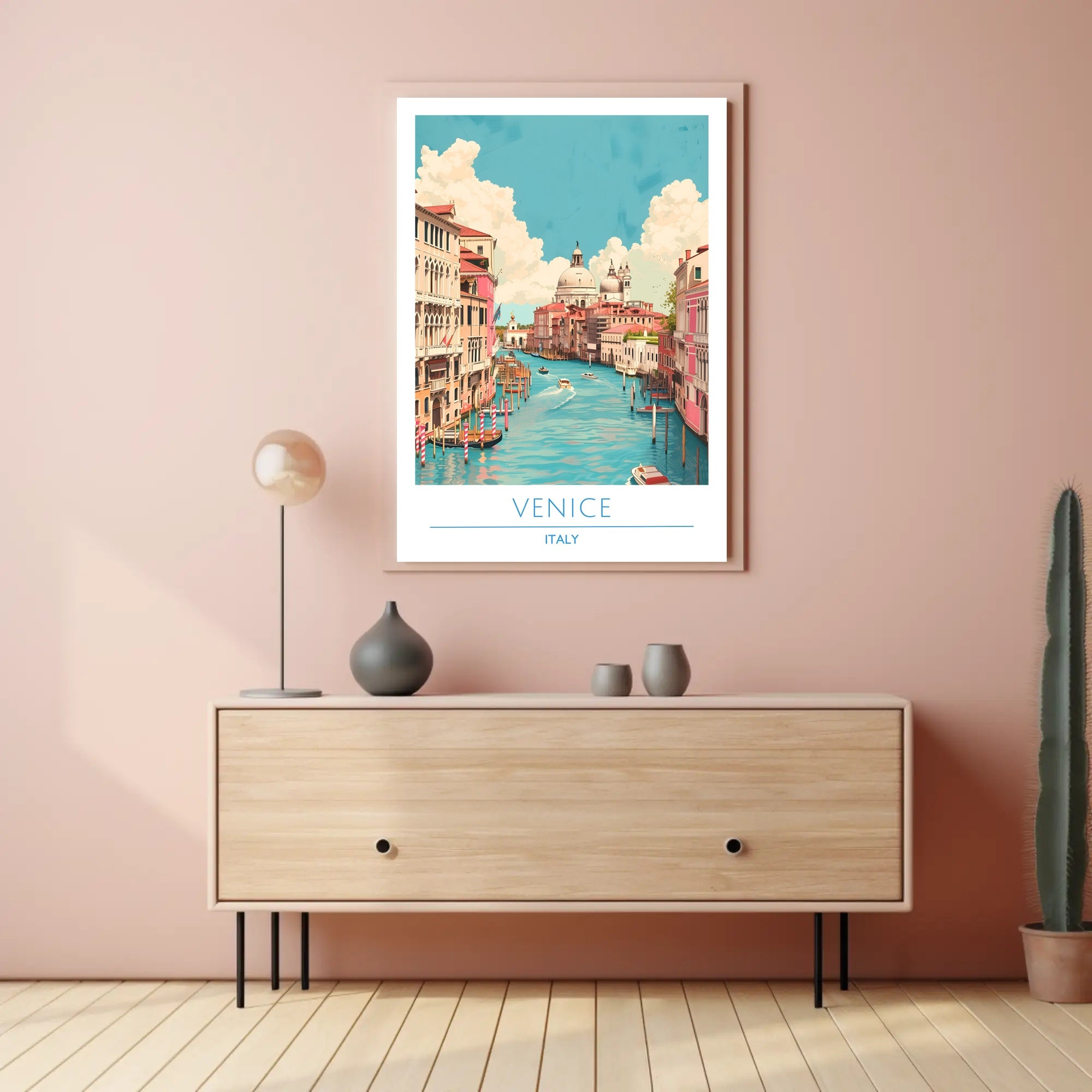 Venetian Waterways: Vintage Travel Poster