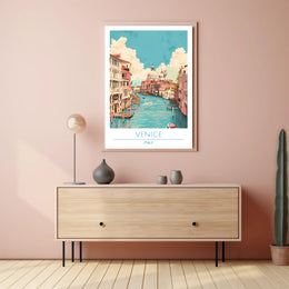 Venetian Waterways: Vintage Travel Poster
