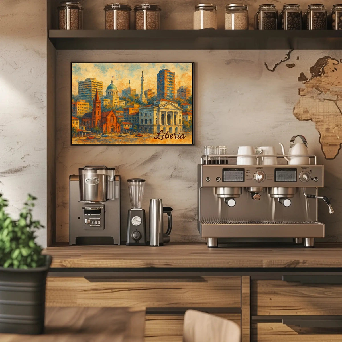 Liberia Cityscape Poster