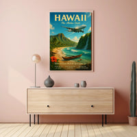 Hawaii Vintage Travel Poster Wall Art Print