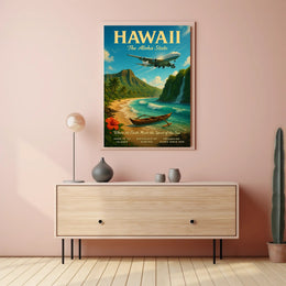 Hawaii Vintage Travel Poster Wall Art Print