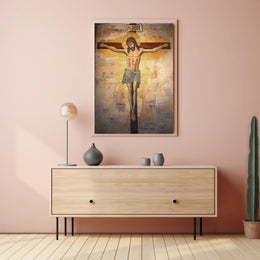 Religious Crucifixion Scene: Historical or Spiritual Art Poster