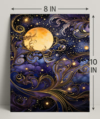 Mystical Moonlit Night Artistry Fantasy or Mythology Poster