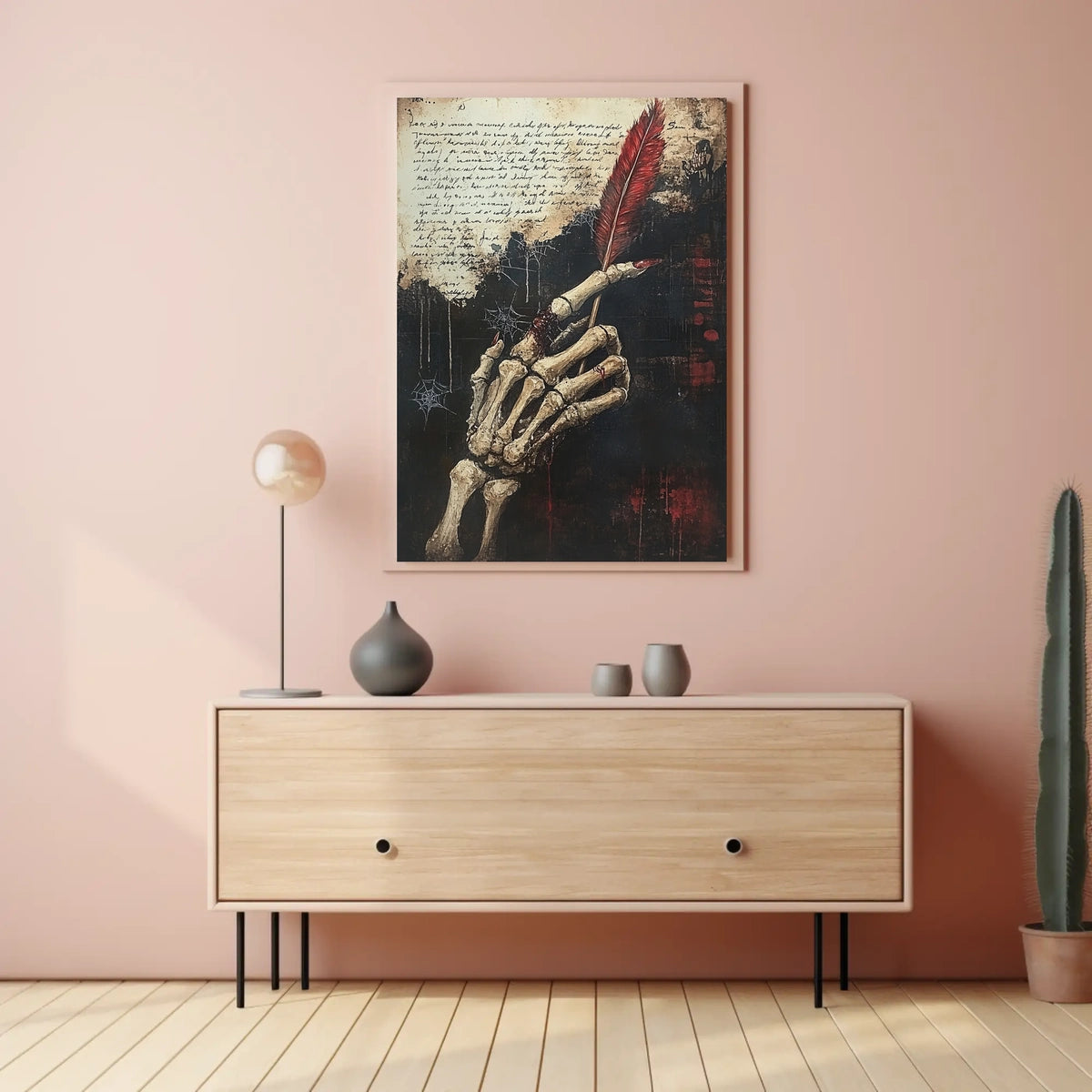 Gothic Fantasy Vibe Skeleton Hand Artistic Poster
