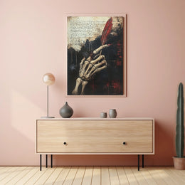 Gothic Fantasy Vibe Skeleton Hand Artistic Poster