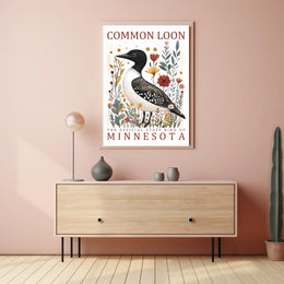 Common Loon Minnesota Nature Art Poster Print
