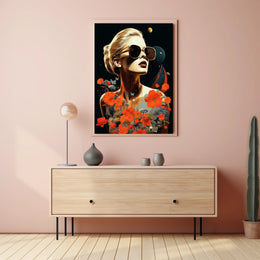 Surreal Woman Celestial Dreamscape Abstract or Artistic Poster