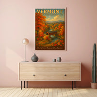 Vermont Scenic Poster Wall Art Nature Landscape Print