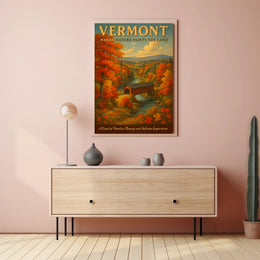 Vermont Scenic Poster Wall Art Nature Landscape Print